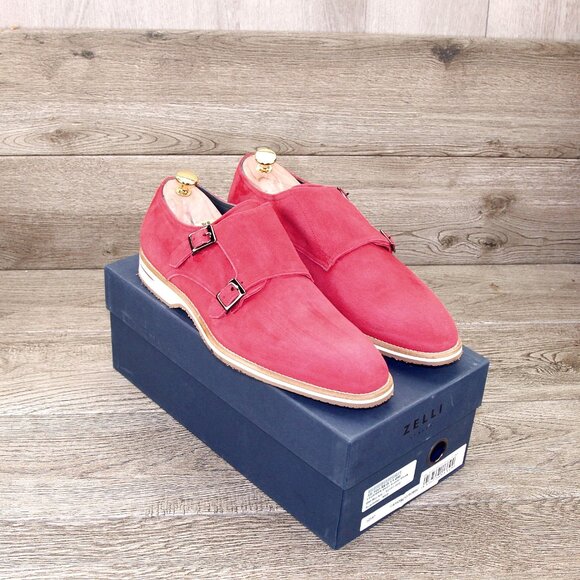 * NIB * $495 Nordstrom ZELLI Italia 11 M Red Goatskin Suede * add $15 Trees main image 13